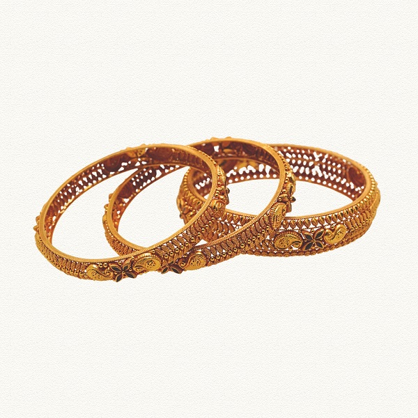 GOLD ANTIQUE BANGELS - BNG50434