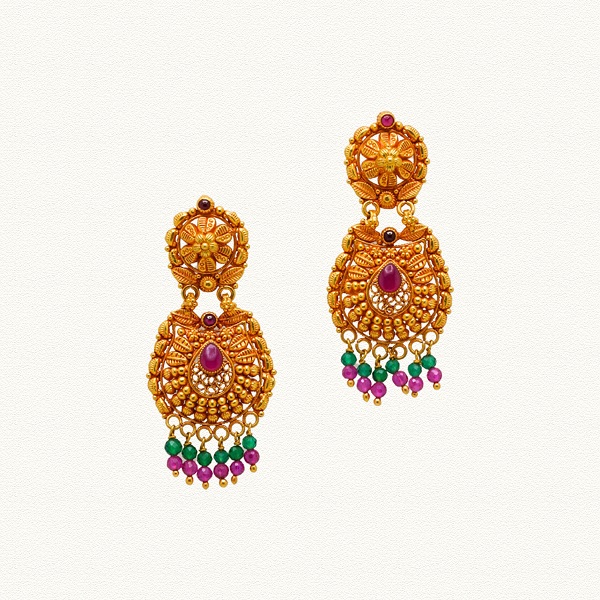 GOLD ANTIQUE EARRINGS - EAR52011
