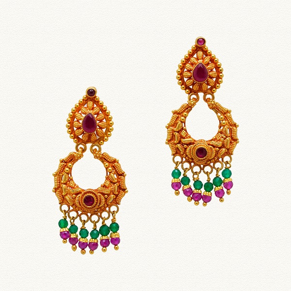 GOLD ANTIQUE EARRINGS - EAR52010