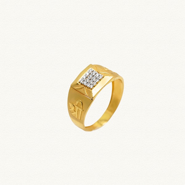 GOLD STONE CASTING GENTS RING - ANG52039