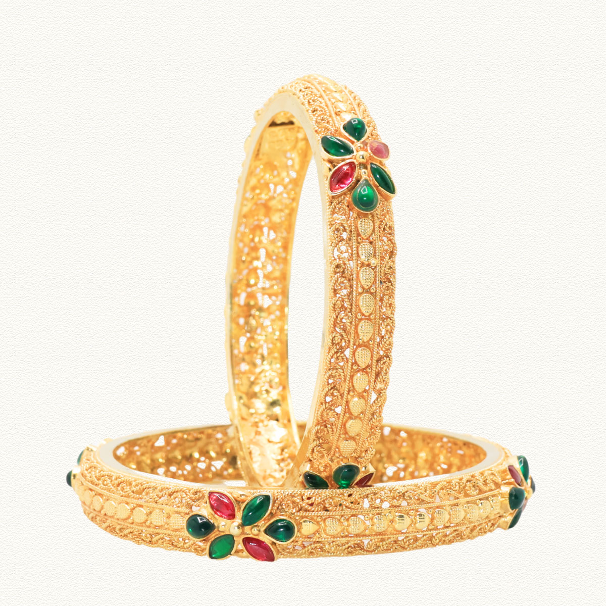 S Gold Plated Silver Bangles - STM10001