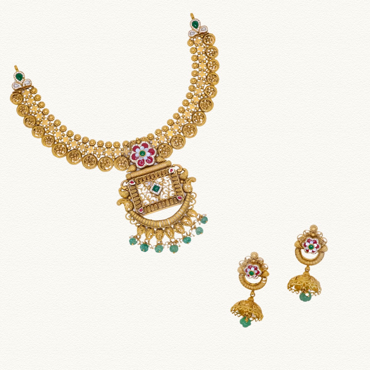 GOLD NECKLACE SET - NS15433