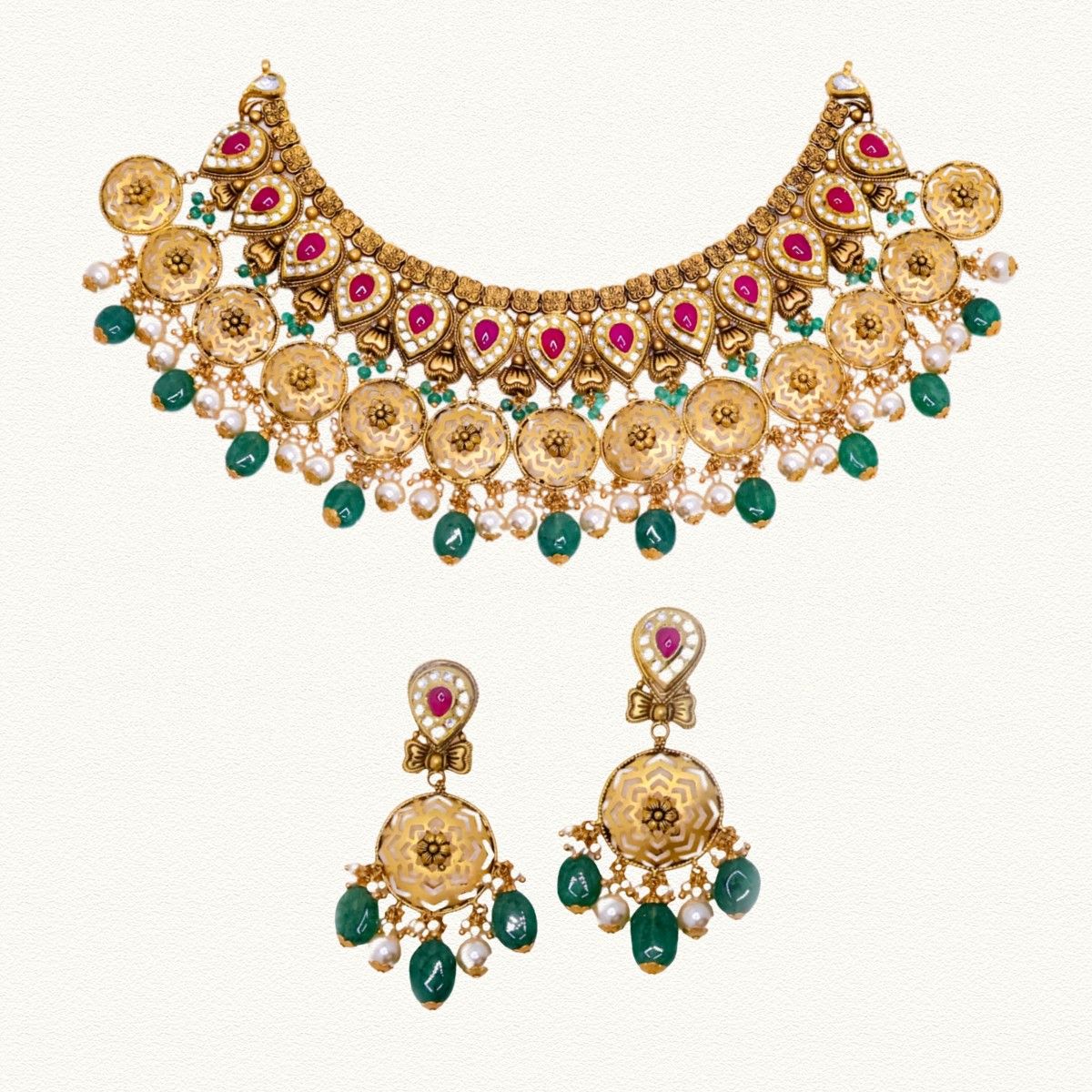 GOLD NECKLACE SET - NSS15049
