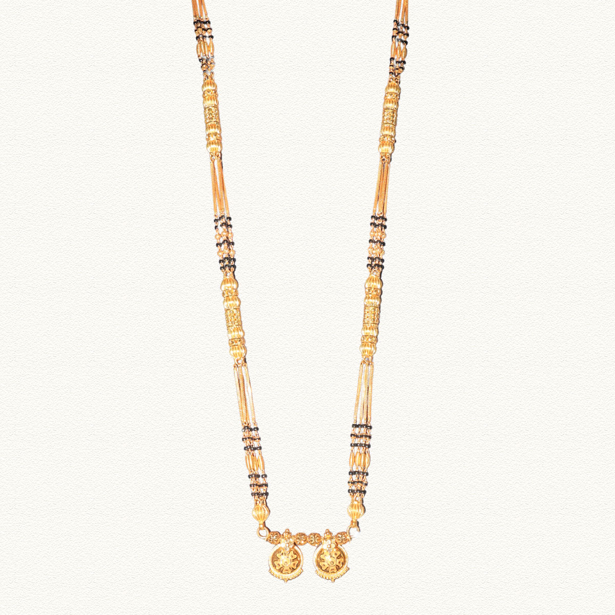 Golden Flower Trio 22K Gold Ganthan