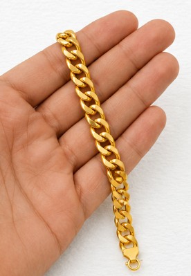 Golden Armour – 22K Gold Men’s Bracelet front view
