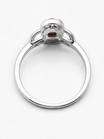 Rose Halo 925 Sterling Silver Oval Stone Ring for Women view 5