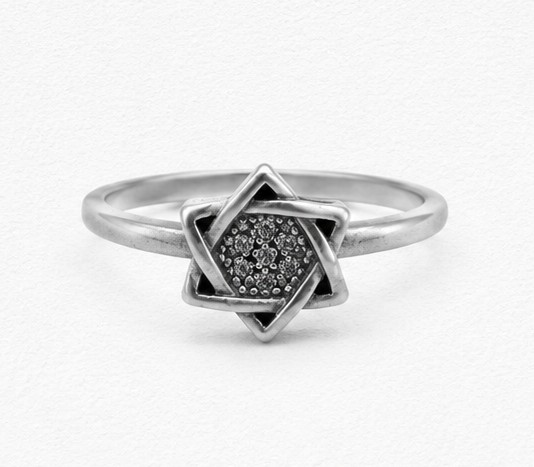 Starlight Bloom 925 Sterling Silver Ring for Women close-up view
