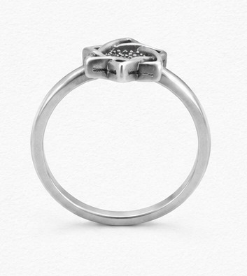 Starlight Bloom 925 Sterling Silver Ring for Women detail view