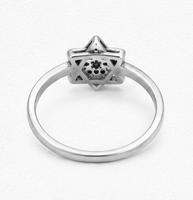 Starlight Bloom 925 Sterling Silver Ring for Women front view
