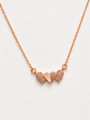 Heart’s Desire – Rose Gold Heart Necklace side view