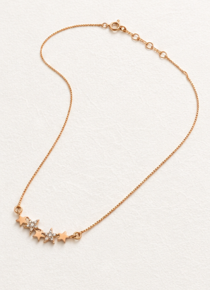 Starry Grace – 18K Rose Gold Necklace front view