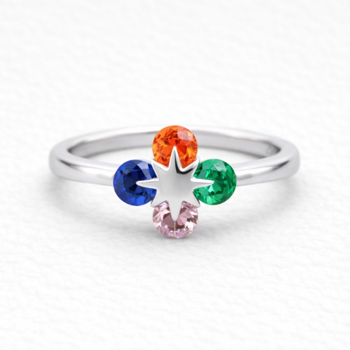 Joyful Petals 925 Sterling Silver Ring for Women side view
