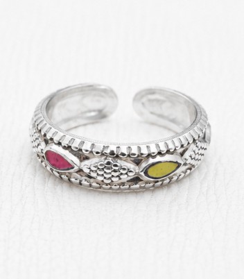 Pink Leaf 925 Sterling Silver Marquise Stone Jodvi for Women side view