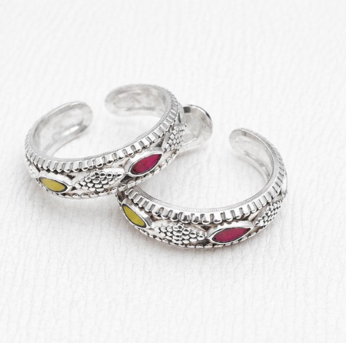 Pink Leaf 925 Sterling Silver Marquise Stone Jodvi for Women close-up view