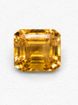 Sunlit Glow 3.60 Carat Emerald-Cut Yellow Topaz (Sunela) Gemstone